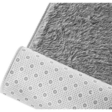 200x140cm Floor Rugs Large Shaggy Rug Area Carpet Bedroom Living Room Mat - Grey - Rear View