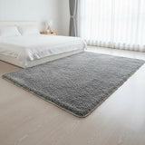 230x160cm Floor Rugs Large Shaggy Rug Area Carpet Bedroom Living Room Mat - Grey - Front View