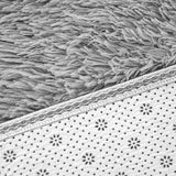 230x200cm Floor Rugs Large Shaggy Rug Area Carpet Bedroom Living Room Mat - Grey - 45-Degree Angle