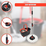 Spin Rotating Mop and Bucket Set with Wheels and 4 Microfibre Mop Heads - Extra Image