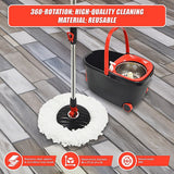 Spin Rotating Mop and Bucket Set with Wheels and 4 Microfibre Mop Heads - Extra Image
