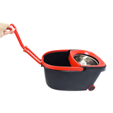 Spin Rotating Mop and Bucket Set with Wheels and 4 Microfibre Mop Heads