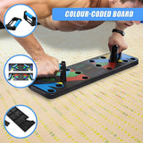 9 in 1 Push Up Board Yoga Bands Fitness Workout Train Gym Exercise Pushup Stand - Low Angle