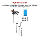 14X Pocket Hole Jig Kit Woodworking Drill Hole Locator Craft Carpenters + F Clip - Extra Image