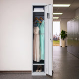 One-Door Office Gym Shed Clothing Locker Cabinet - Close-Up Angle