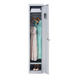 One-Door Office Gym Shed Clothing Locker Cabinet - 45-Degree Angle
