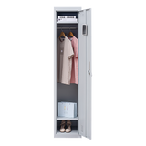 One-Door Office Gym Shed Clothing Locker Cabinet - 45-Degree Angle