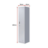 One-Door Office Gym Shed Clothing Locker Cabinet - Low Angle