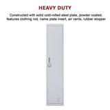 One-Door Office Gym Shed Clothing Locker Cabinet - Close-Up Angle