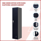 One-Door Office Gym Shed Clothing Locker Cabinet - Side View