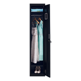 One-Door Office Gym Shed Clothing Locker Cabinet - 45-Degree Angle