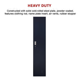 One-Door Office Gym Shed Clothing Locker Cabinet - Close-Up Angle
