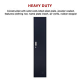 One-Door Office Gym Shed Clothing Locker Cabinet - Close-Up Angle