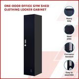 One-Door Office Gym Shed Clothing Locker Cabinet - Side View