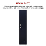 One-Door Office Gym Shed Clothing Locker Cabinet - Close-Up Angle