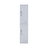 2-Door Vertical Locker for Office Gym Shed School Home Storage - Top-Down View
