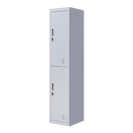 2-Door Vertical Locker for Office Gym Shed School Home Storage