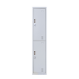 2-Door Vertical Locker for Office Gym Shed School Home Storage - Top-Down View