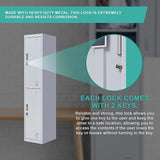 2-Door Vertical Locker for Office Gym Shed School Home Storage - Extra Image