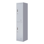 2-Door Vertical Locker for Office Gym Shed School Home Storage