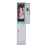 2-Door Vertical Locker for Office Gym Shed School Home Storage - 45-Degree Angle