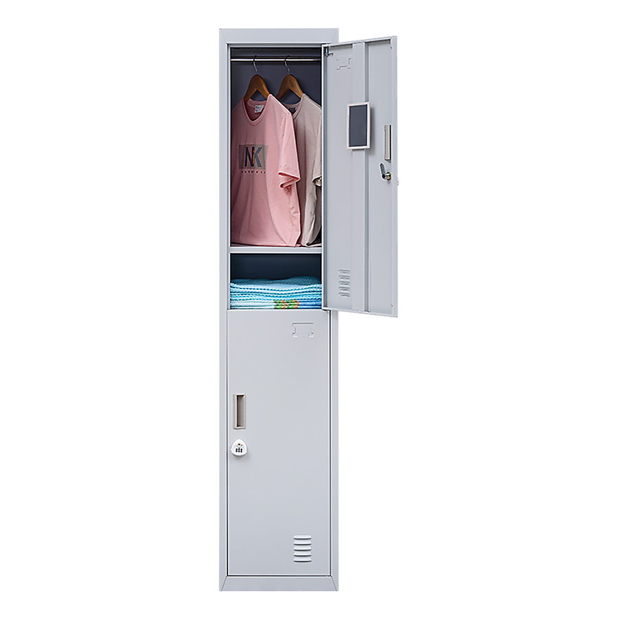 2-Door Vertical Locker for Office Gym Shed School Home Storage, image 5