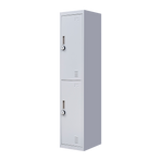 2-Door Vertical Locker for Office Gym Shed School Home Storage