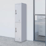 2-Door Vertical Locker for Office Gym Shed School Home Storage, Storage
