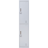 2-Door Vertical Locker for Office Gym Shed School Home Storage - Top-Down View
