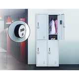 2-Door Vertical Locker for Office Gym Shed School Home Storage - 45-Degree Angle