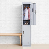 2-Door Vertical Locker for Office Gym Shed School Home Storage - Extra Image