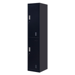 2-Door Vertical Locker for Office Gym Shed School Home Storage