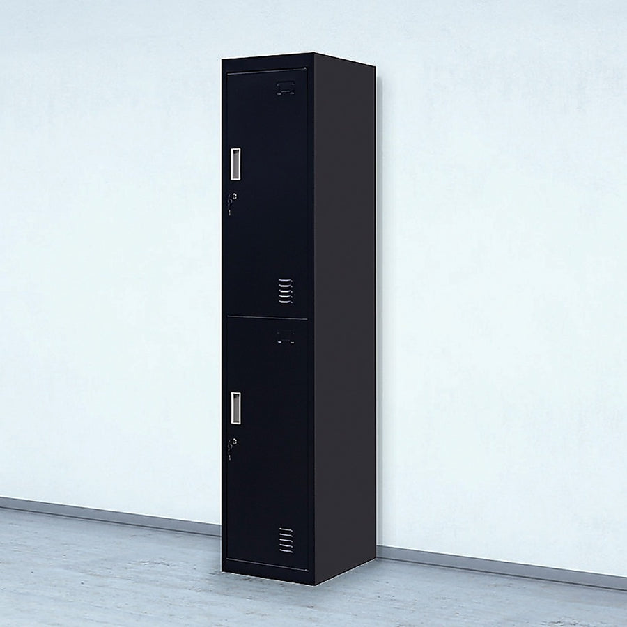 2-Door Vertical Locker for Office Gym Shed School Home Storage, Storage