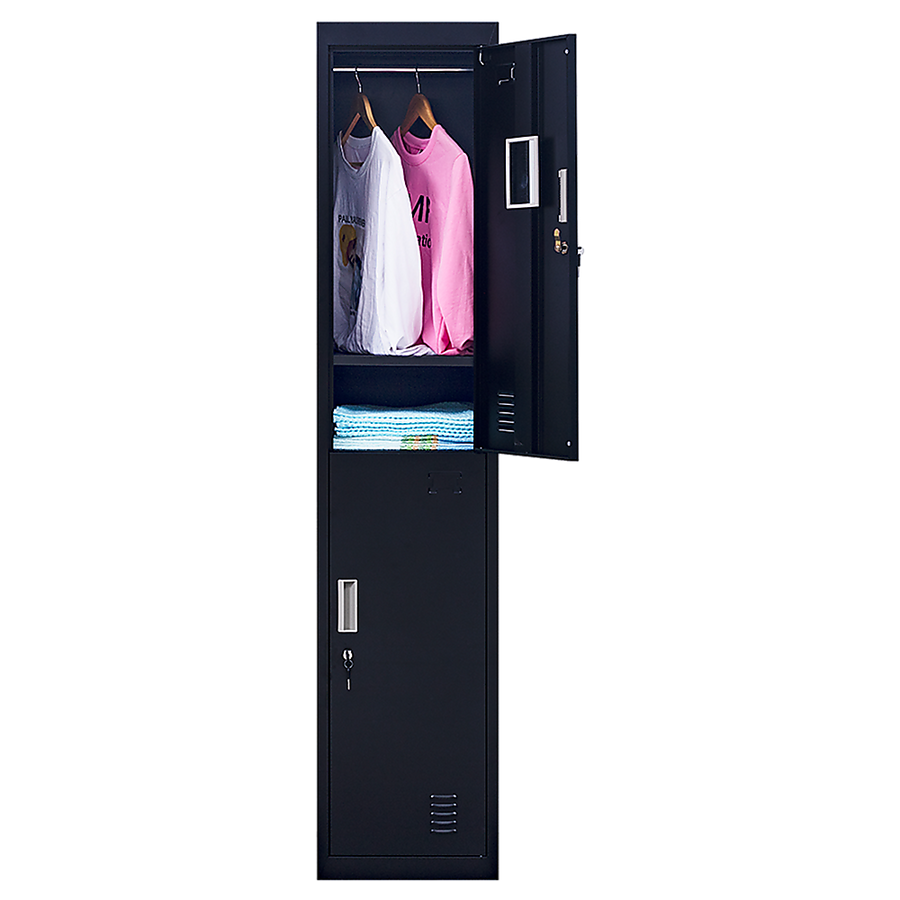 2-Door Vertical Locker for Office Gym Shed School Home Storage, image 5