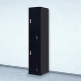 2-Door Vertical Locker for Office Gym Shed School Home Storage - Front View