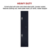 2-Door Vertical Locker for Office Gym Shed School Home Storage - Close-Up Angle
