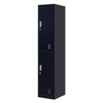 2-Door Vertical Locker for Office Gym Shed School Home Storage