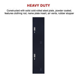 2-Door Vertical Locker for Office Gym Shed School Home Storage - Close-Up Angle