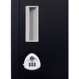 2-Door Vertical Locker for Office Gym Shed School Home Storage - Top-Down View