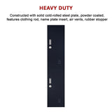 2-Door Vertical Locker for Office Gym Shed School Home Storage - Close-Up Angle