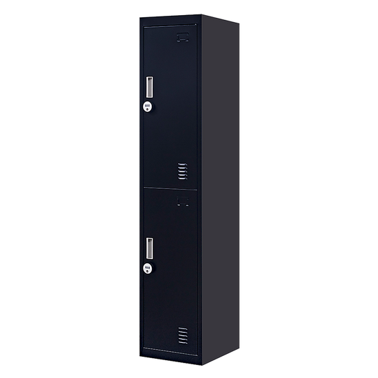 2-Door Vertical Locker for Office Gym Shed School Home Storage