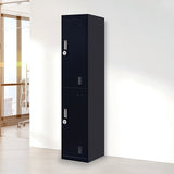 2-Door Vertical Locker for Office Gym Shed School Home Storage - Front View