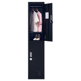 2-Door Vertical Locker for Office Gym Shed School Home Storage - 45-Degree Angle