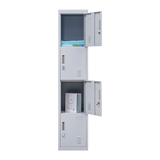 4-Door Vertical Locker for Office Gym Shed School Home Storage - 45-Degree Angle
