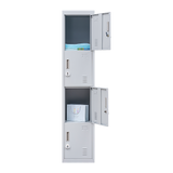 4-Door Vertical Locker for Office Gym Shed School Home Storage - 45-Degree Angle