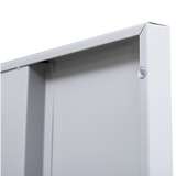 4-Door Vertical Locker for Office Gym Shed School Home Storage - Rear View