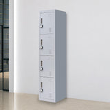 4-Door Vertical Locker for Office Gym Shed School Home Storage - Front View