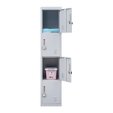 4-Door Vertical Locker for Office Gym Shed School Home Storage - 45-Degree Angle