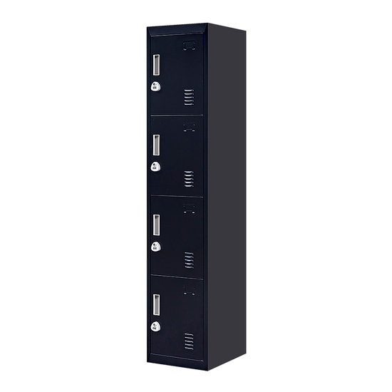 4-Door Vertical Locker for Office Gym Shed School Home Storage