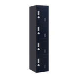4-Door Vertical Locker for Office Gym Shed School Home Storage - Top-Down View